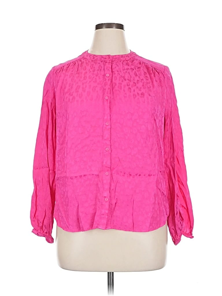 Click to view more detailed imagery on our partner's website Pre-owned On 34th 3/4 Sleeve Blouse In Pink