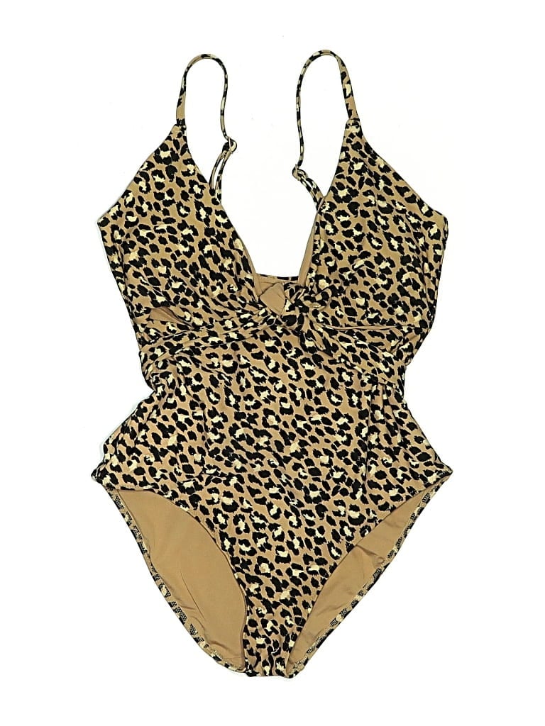 Pre-owned Aerie One Piece Swimsuit In Gold