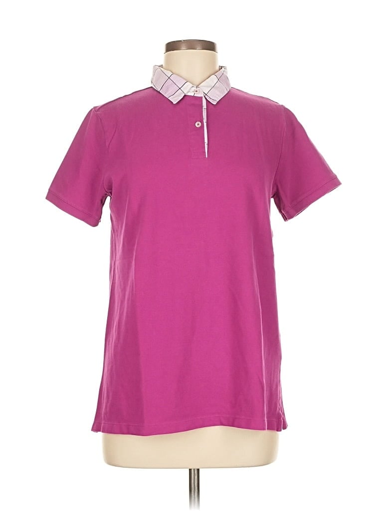 Click to view more detailed imagery on our partner's website Pre-owned Lands' End Short Sleeve Blouse In Pink