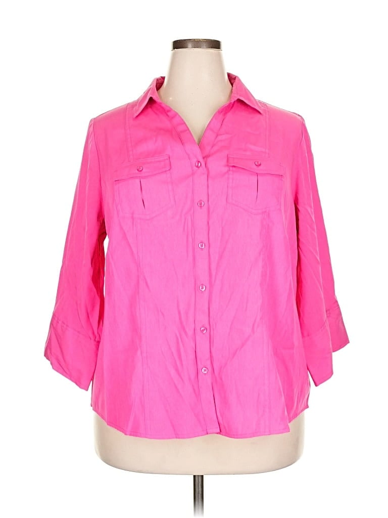 Pre-owned C Established 1946 3/4 Sleeve Blouse In Pink