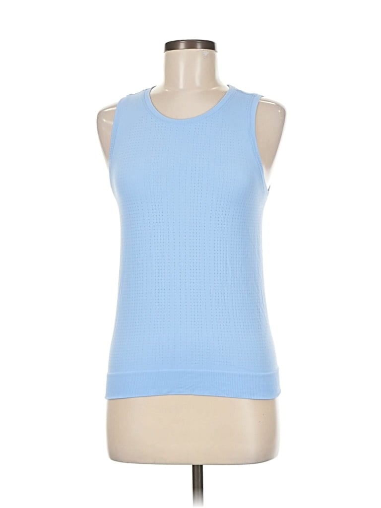 UNBRANDED Pre-owned Tank Top Blue Halter Neckline Tops