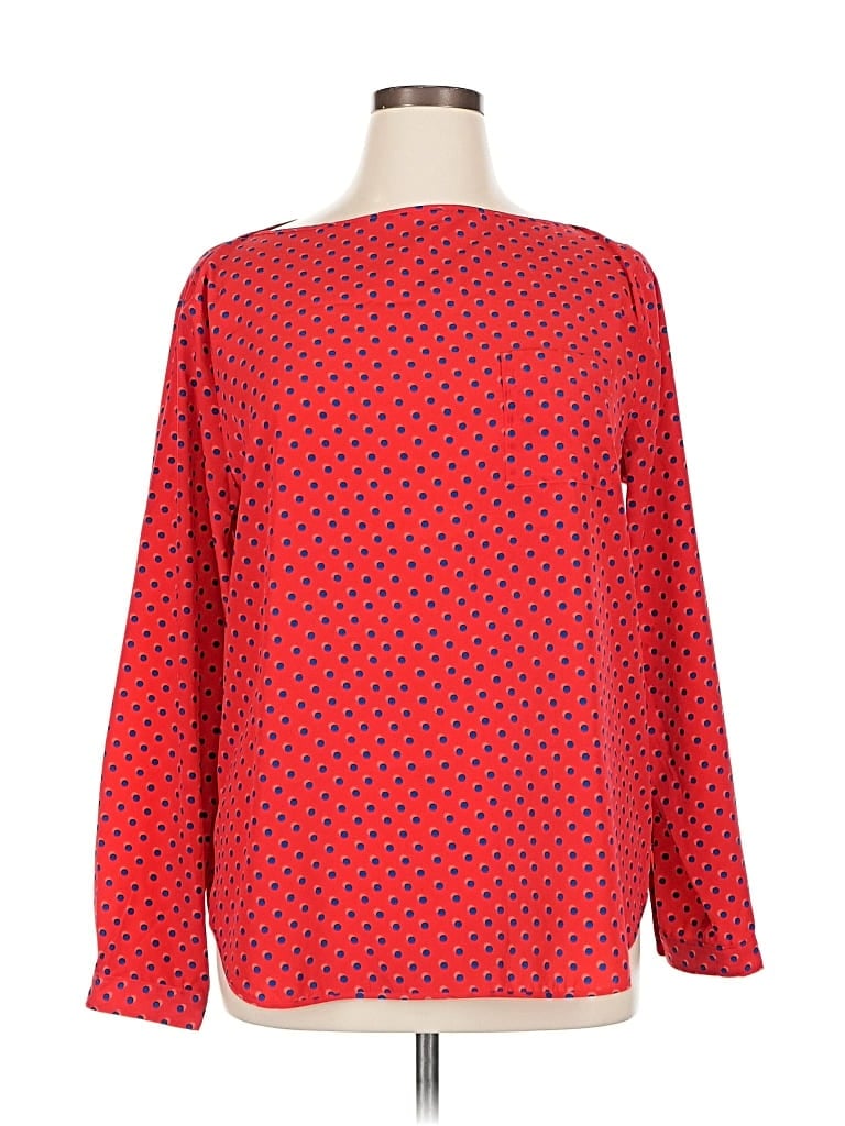 Pre-owned Gap Long Sleeve Blouse In Red