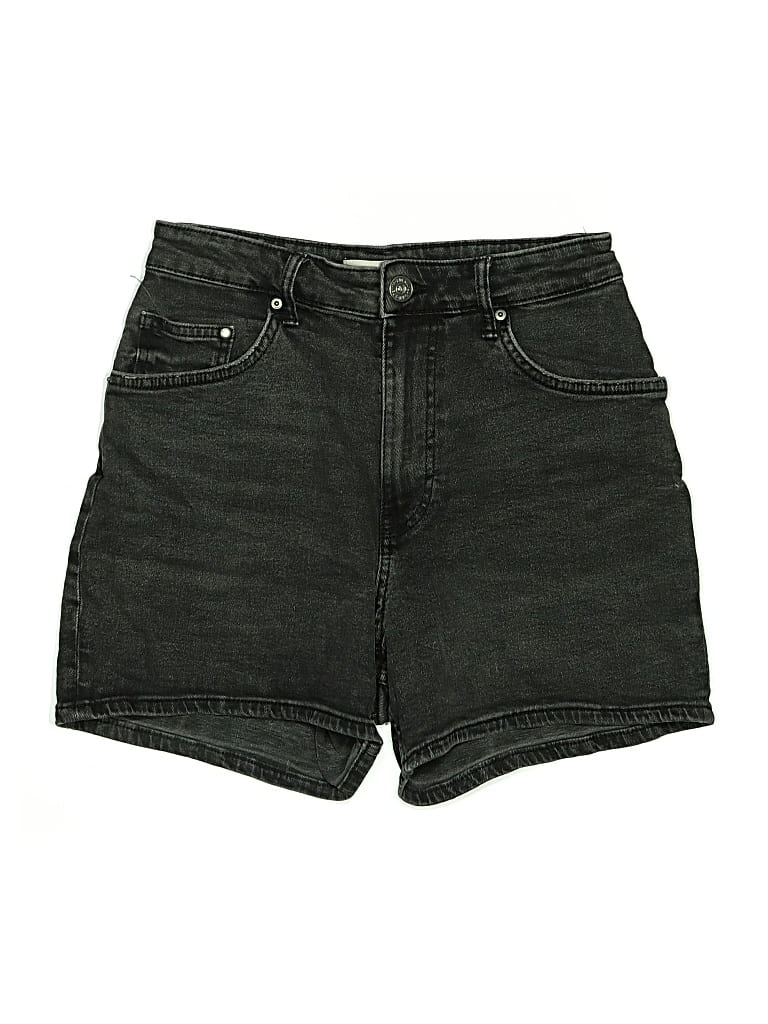 Pre-owned H&m Denim Shorts In Black