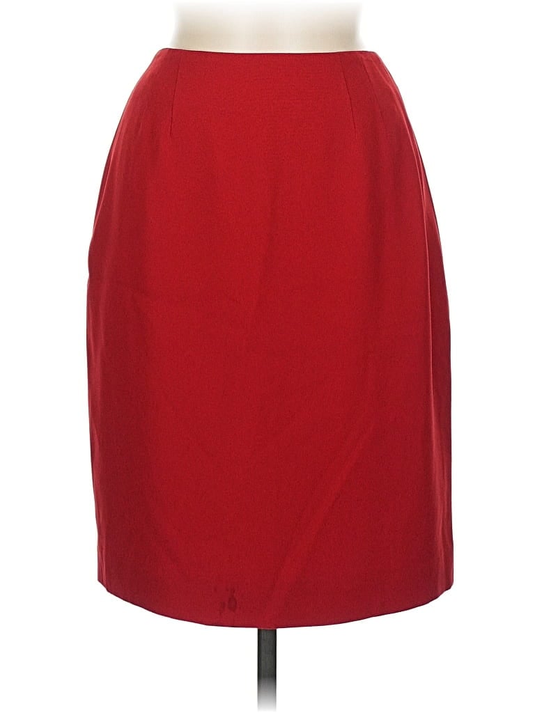 Pre-owned Linda Allard Ellen Tracy Formal Skirt In Red
