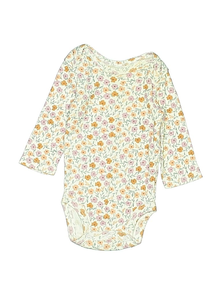 Pre-owned Just One You Made By Carter's Babies' Long Sleeve Onesie In Yellow