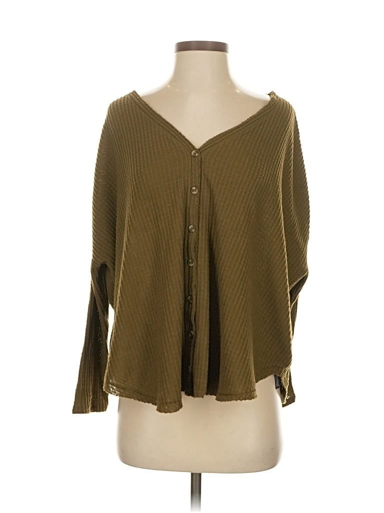Pre-owned Out From Under Cardigan Sweater In Green