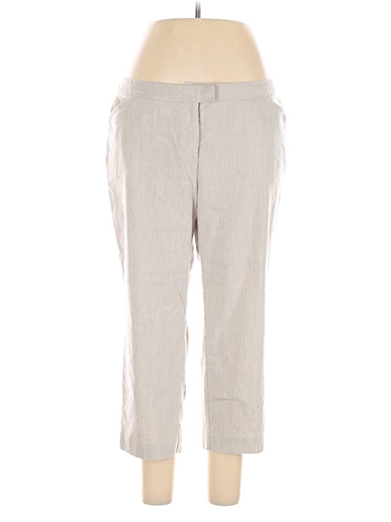 Pre-owned Jjill Linen Pants In Gray