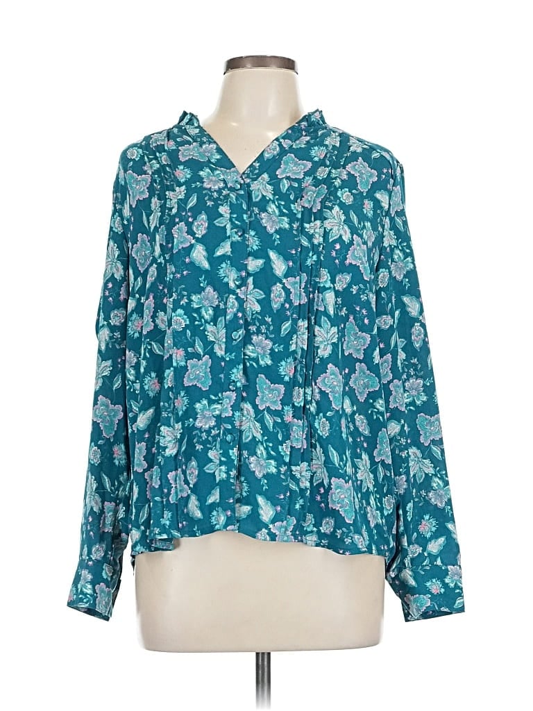 Click to view more detailed imagery on our partner's website Pre-owned Nanette Lepore Long Sleeve Blouse In Blue