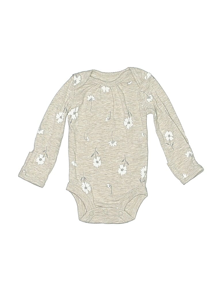 Pre-owned Just One You Made By Carter's Babies' Long Sleeve Onesie In Silver
