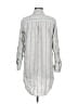 MICHAEL Michael Kors Stripes Gray 3/4 Sleeve Button-Down Shirt Size M - photo 2
