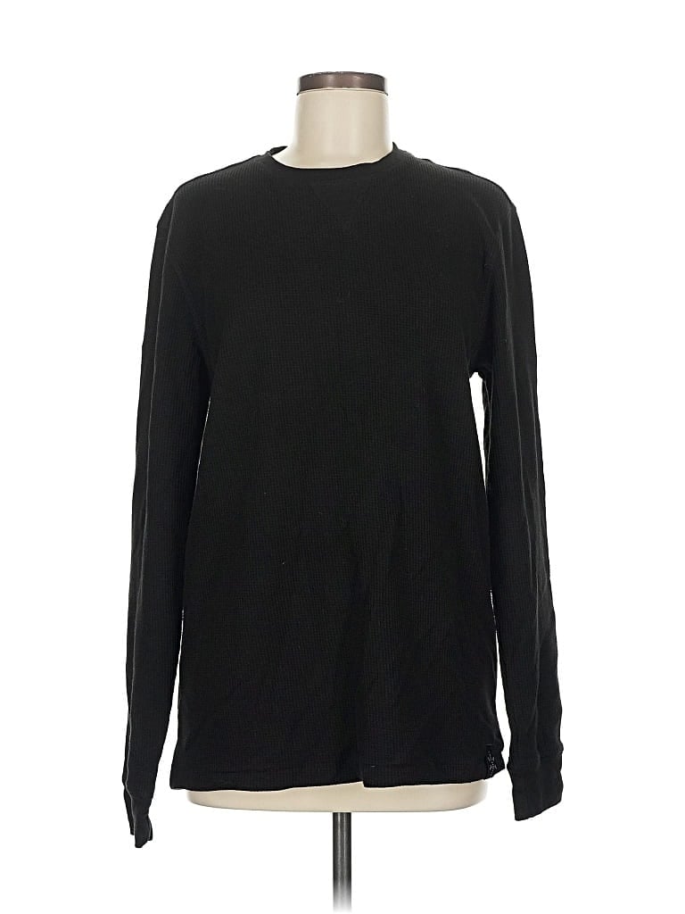 Pre-owned Denim And Flower Long Sleeve T-shirt In Black