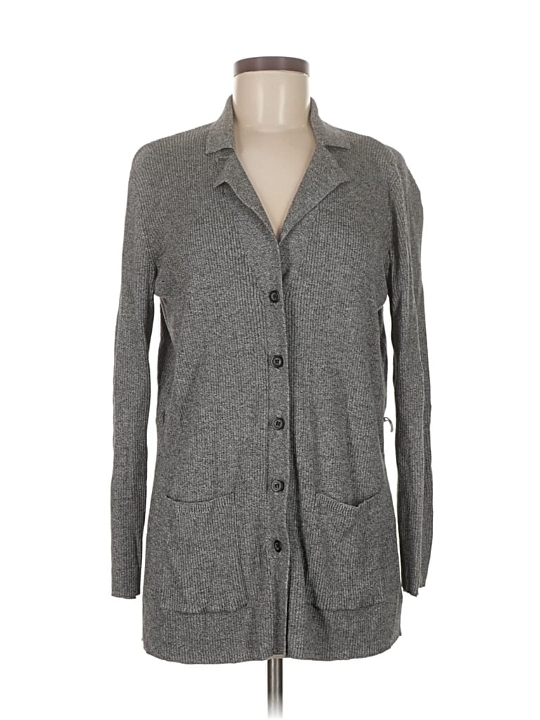 Pre-owned Liz Claiborne Collection Cardigan Sweater In Gray