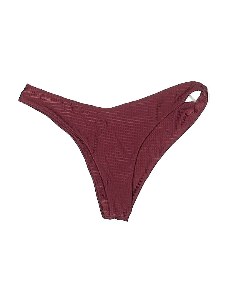 Pre-owned Unbranded Swimsuit Bottoms In Burgundy