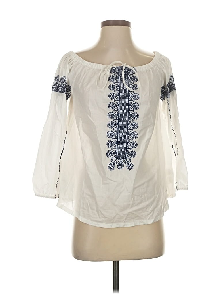 Click to view more detailed imagery on our partner's website Pre-owned Madewell 3/4 Sleeve Blouse In White