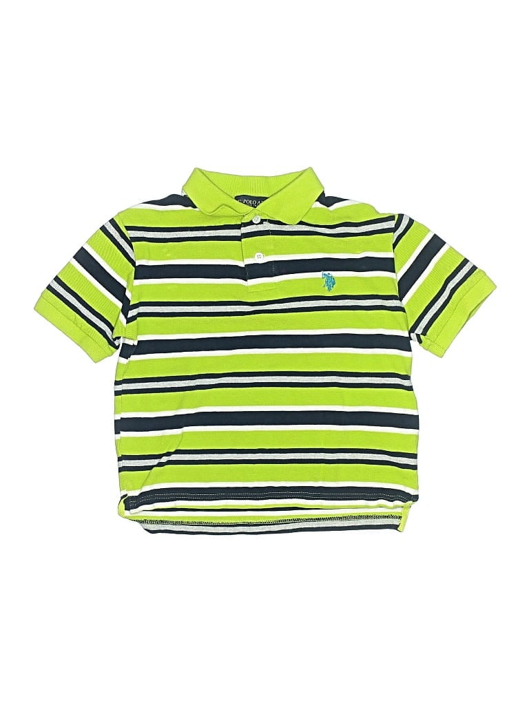 Pre-owned U.s. Polo Assn Kids' Short Sleeve Top Green Tops