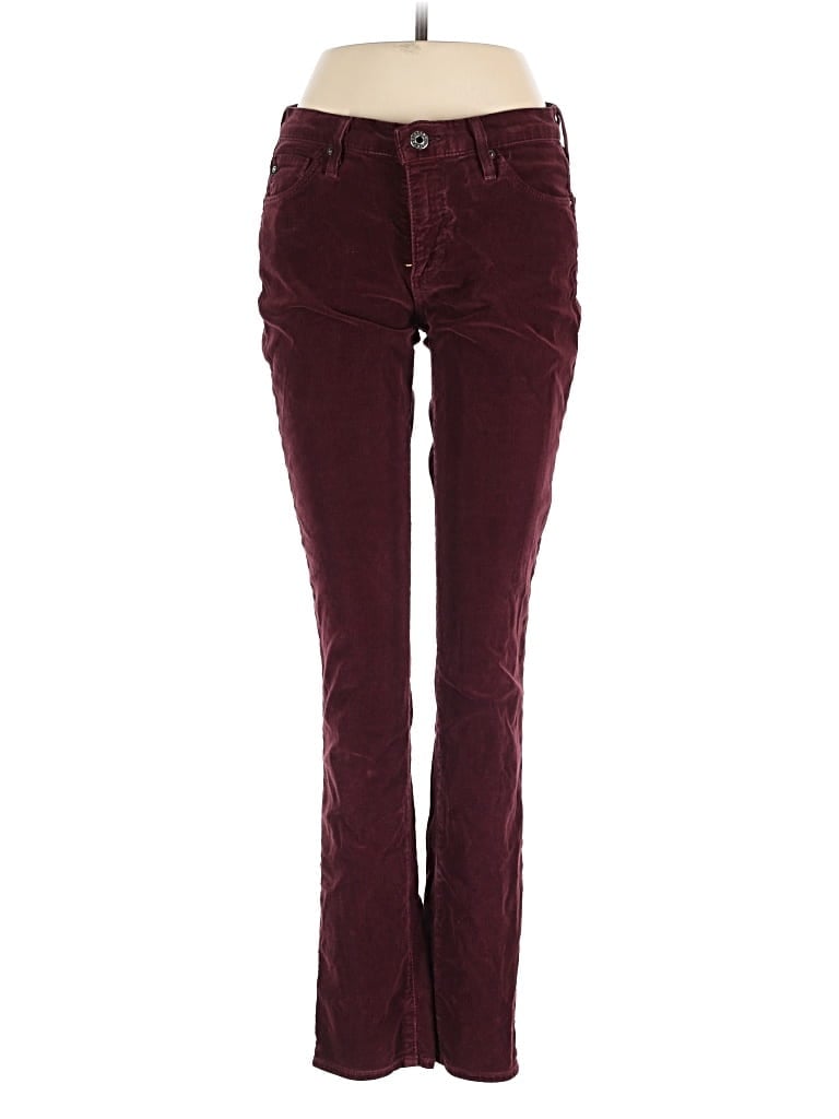 Pre-owned Adriano Goldschmied Casual Pants In Burgundy