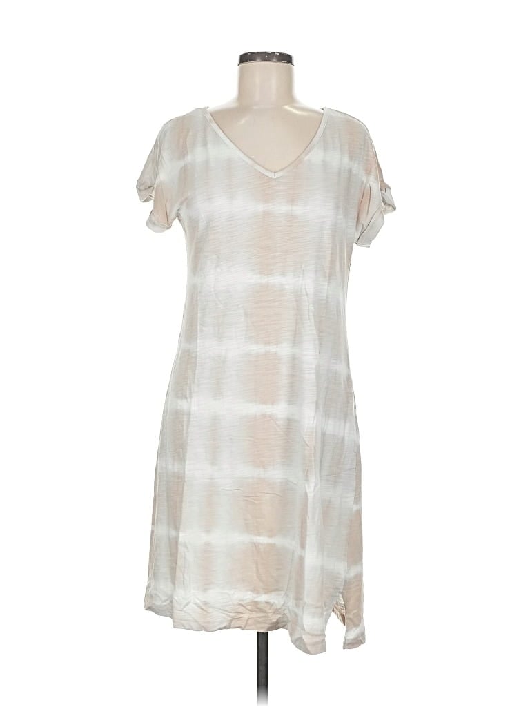 Pre-owned Belle By Kim Gravel Casual Dress In White