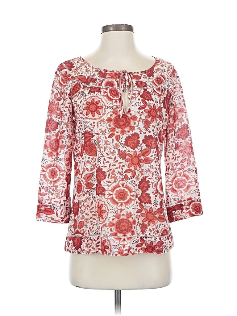 EDDIE BAUER Pre-owned 3/4 Sleeve Blouse In Red