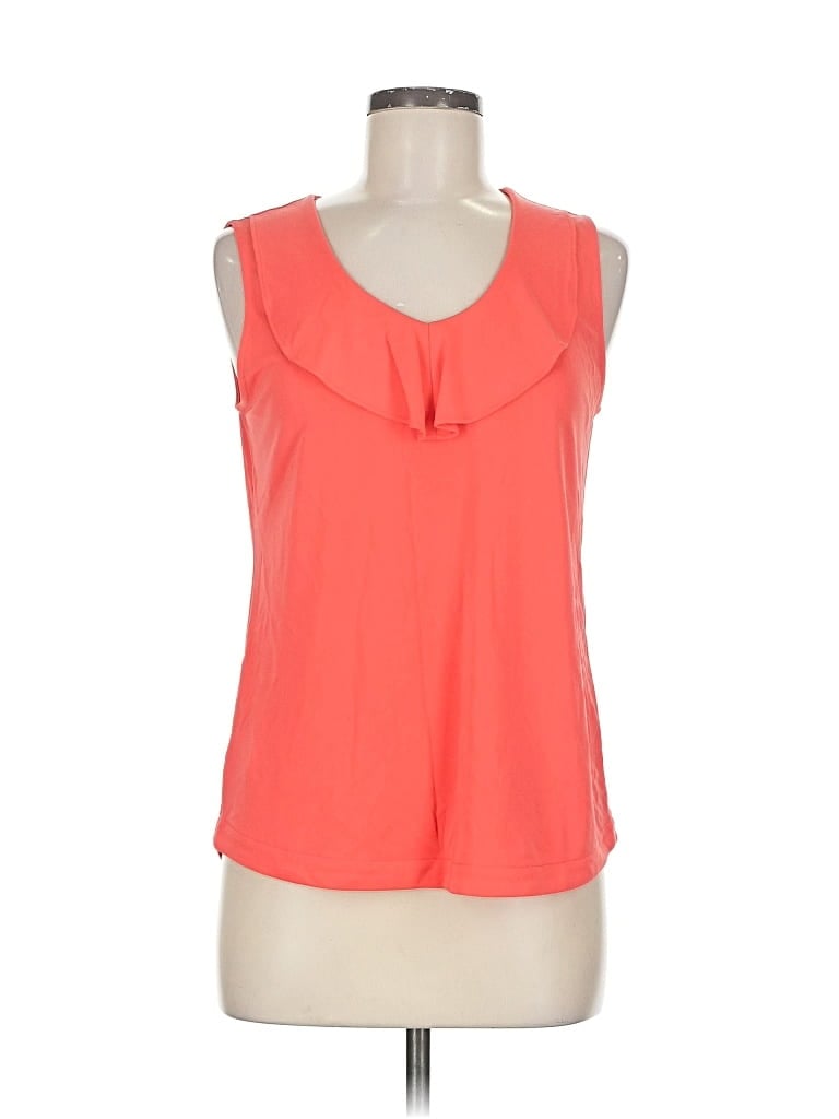 Pre-owned Ann Taylor Sleeveless T-shirt In Orange