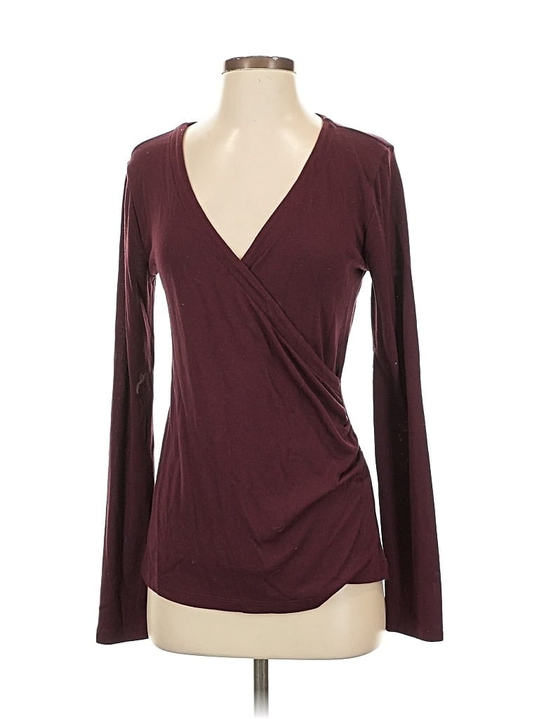Pre-owned Ann Taylor Loft Cardigan Sweater In Burgundy