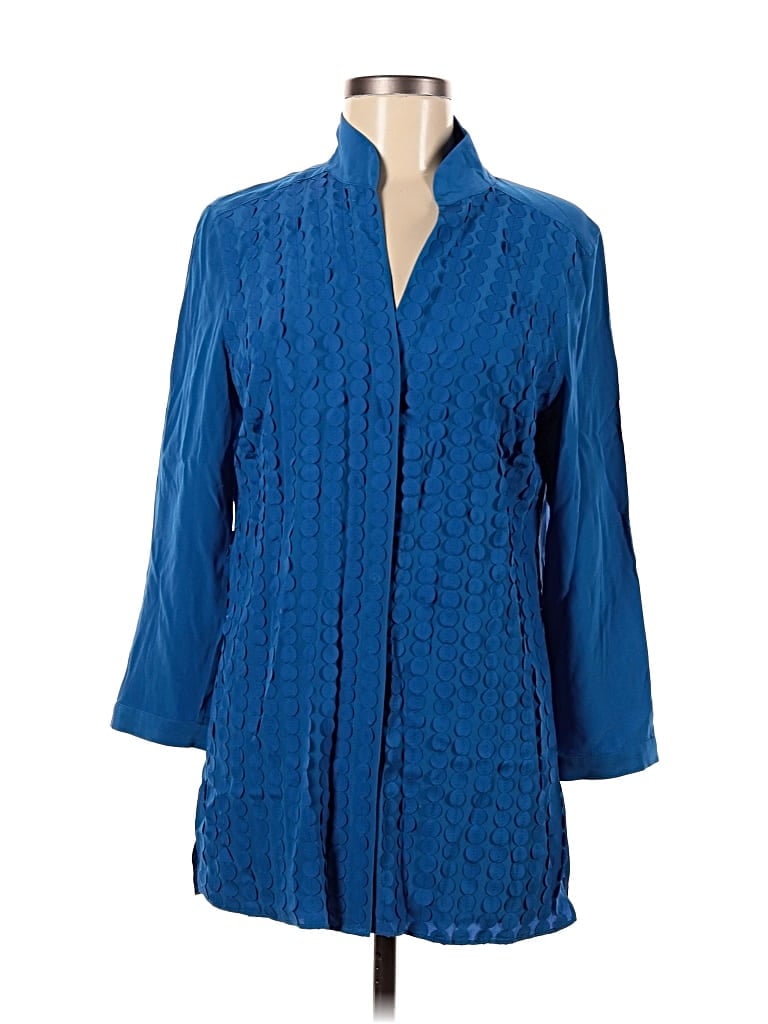 Click to view more detailed imagery on our partner's website Pre-owned Carlisle 3/4 Sleeve Blouse In Blue