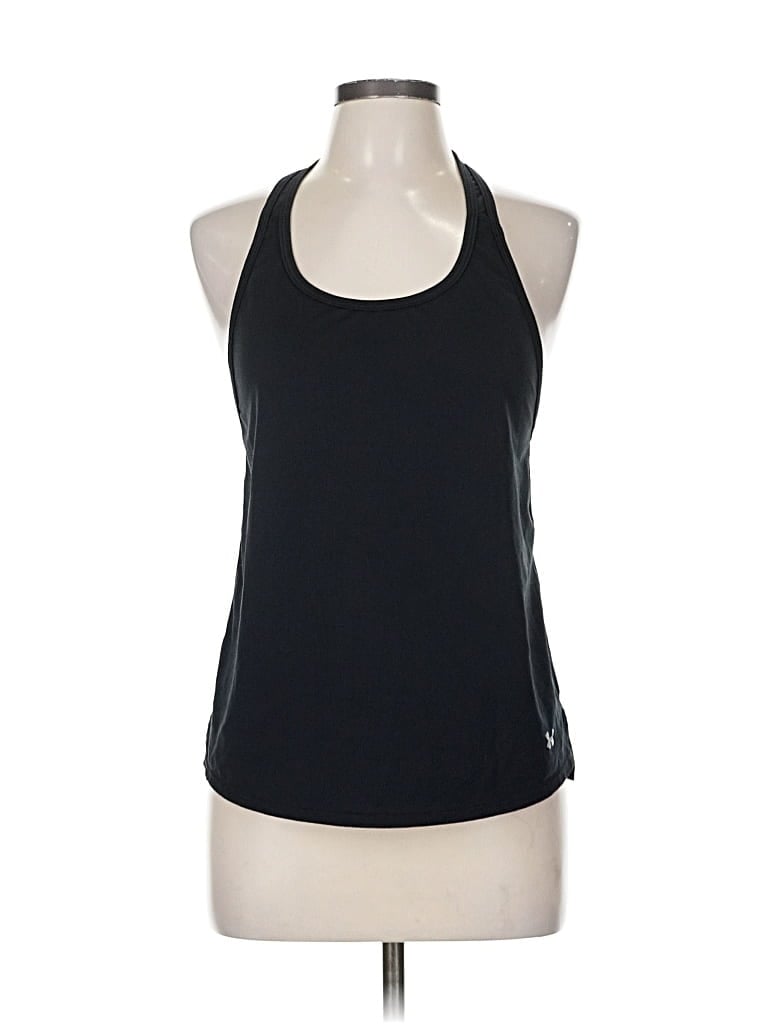 Click to view more detailed imagery on our partner's website Pre-owned Under Armour Tank Top Black Halter Neckline Tops