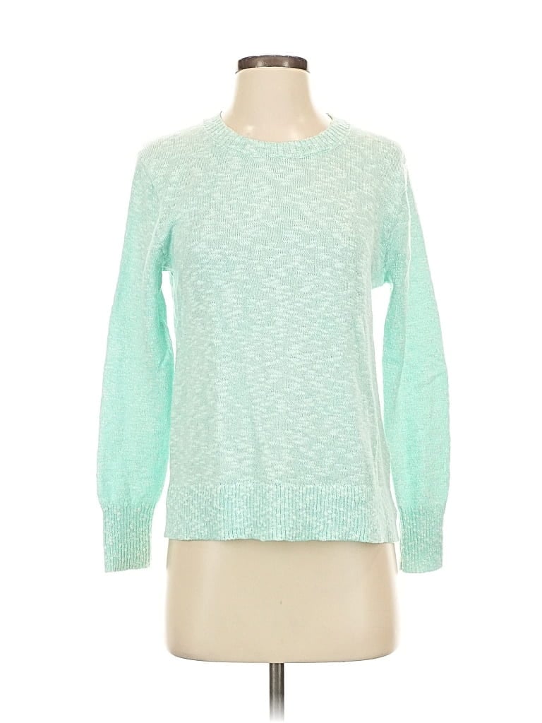 Pre-owned J.crew Factory Store Pullover Sweater In Green