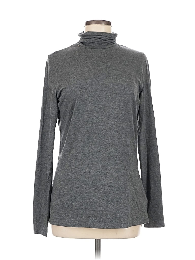 Pre-owned Lands' End Turtleneck Sweater In Gray