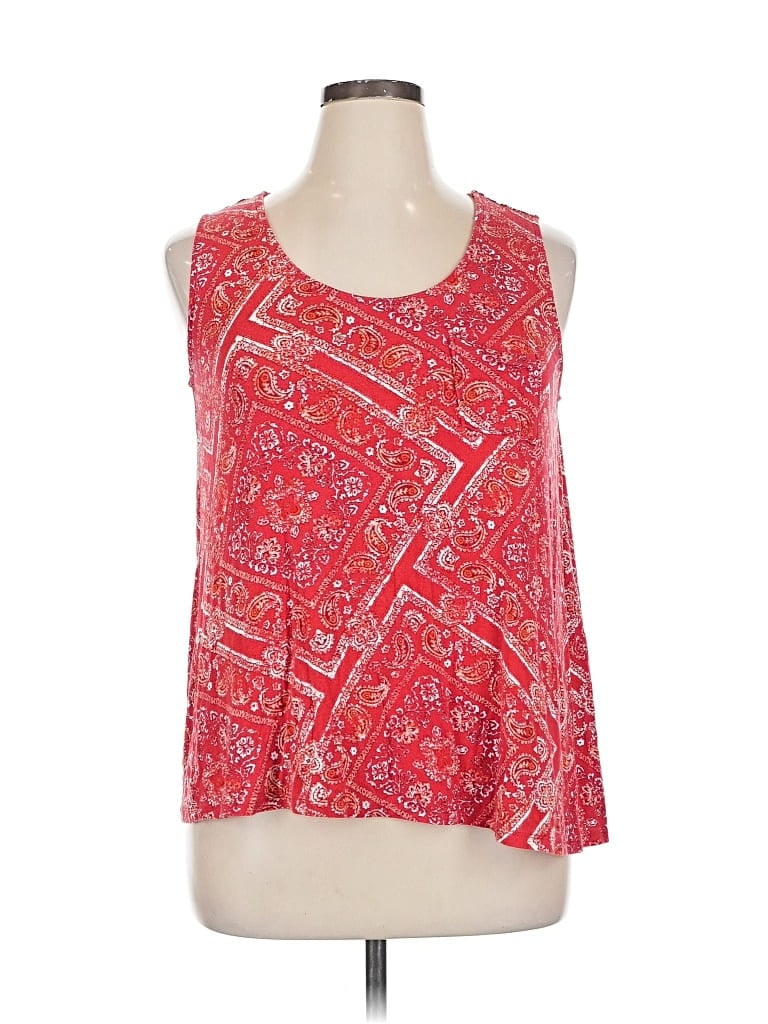 Pre-owned American Rag Cie Tank Top Red Halter Neckline Tops