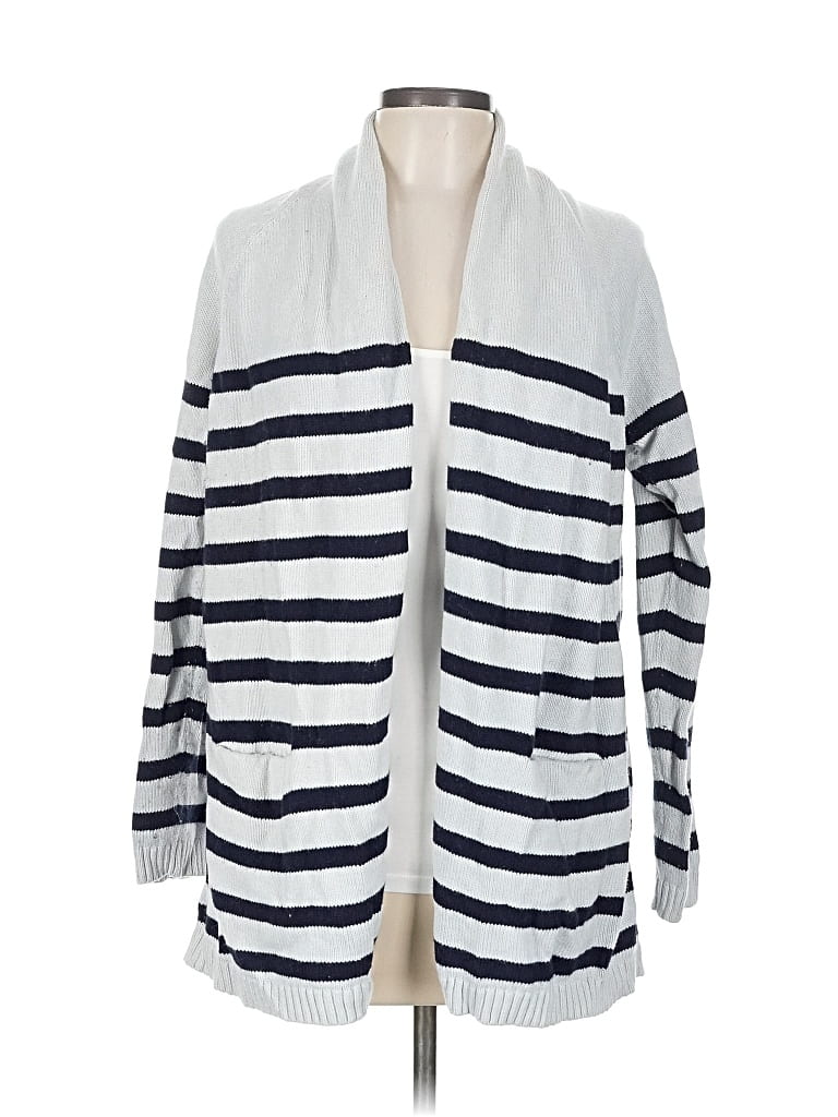 Pre-owned Talbots Cardigan Sweater In White