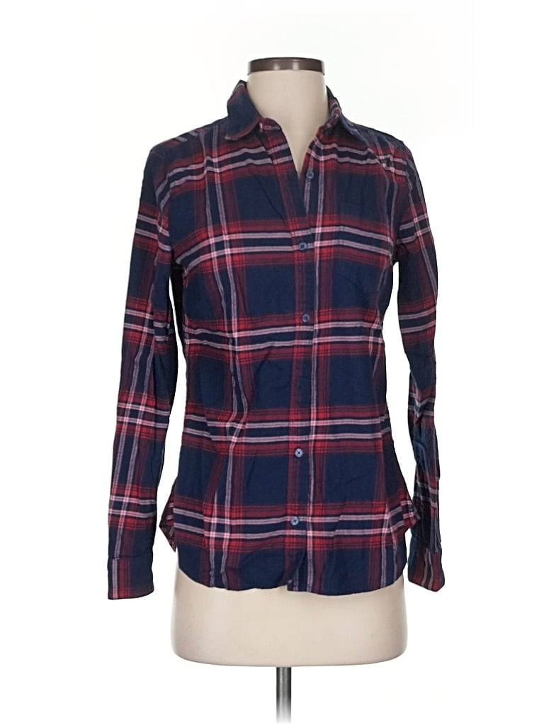 Pre-owned Banana Republic Factory Store Long Sleeve Button Down Shirt In Burgundy