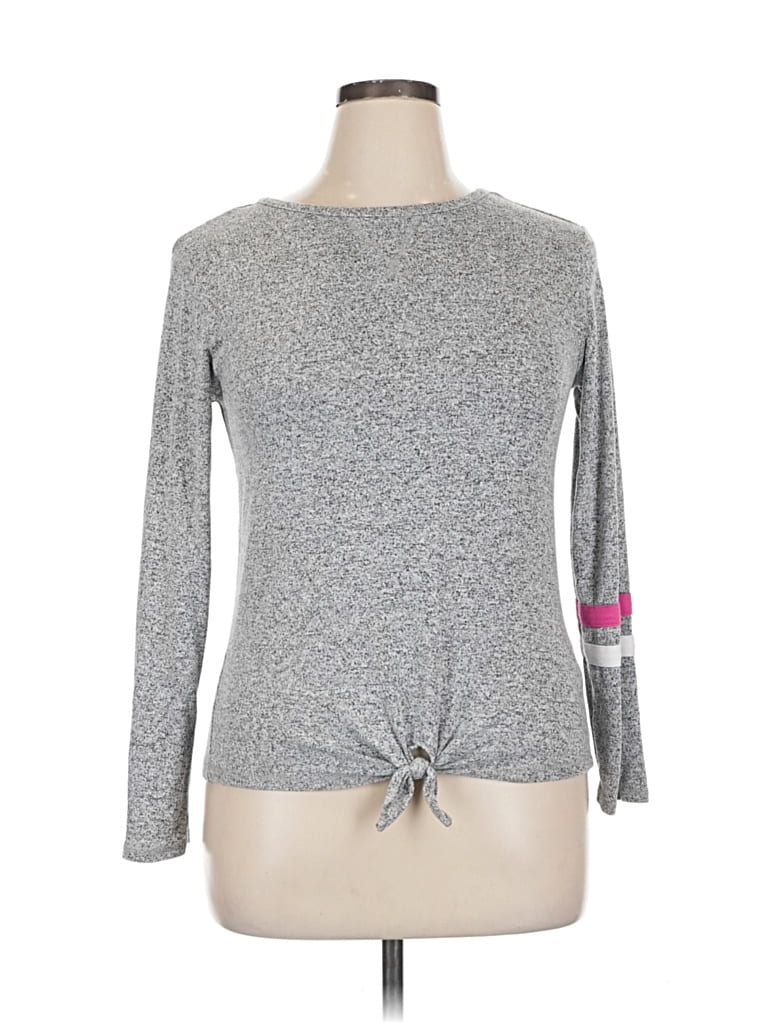 Pre-owned Old Navy Long Sleeve T-shirt In Gray