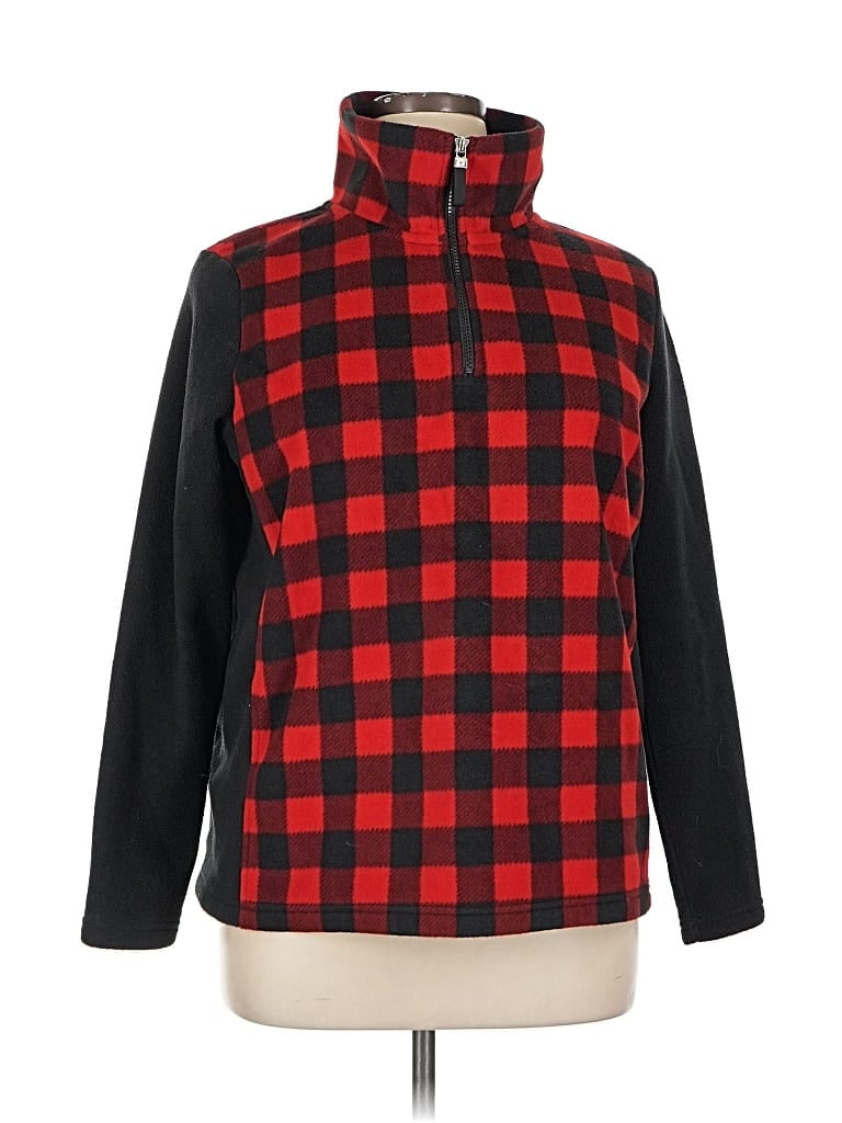 Pre-owned Chaps Fleece Jacket In Red