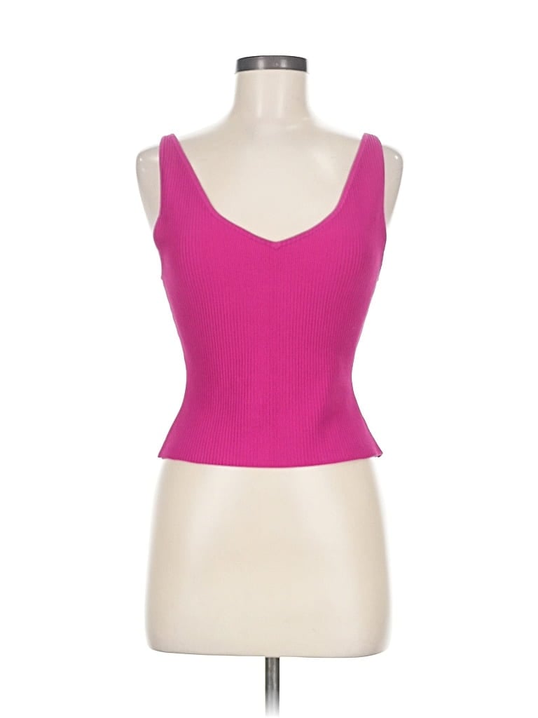 Pre-owned Babaton Sleeveless Top Pink Sweetheart Neckline Tops