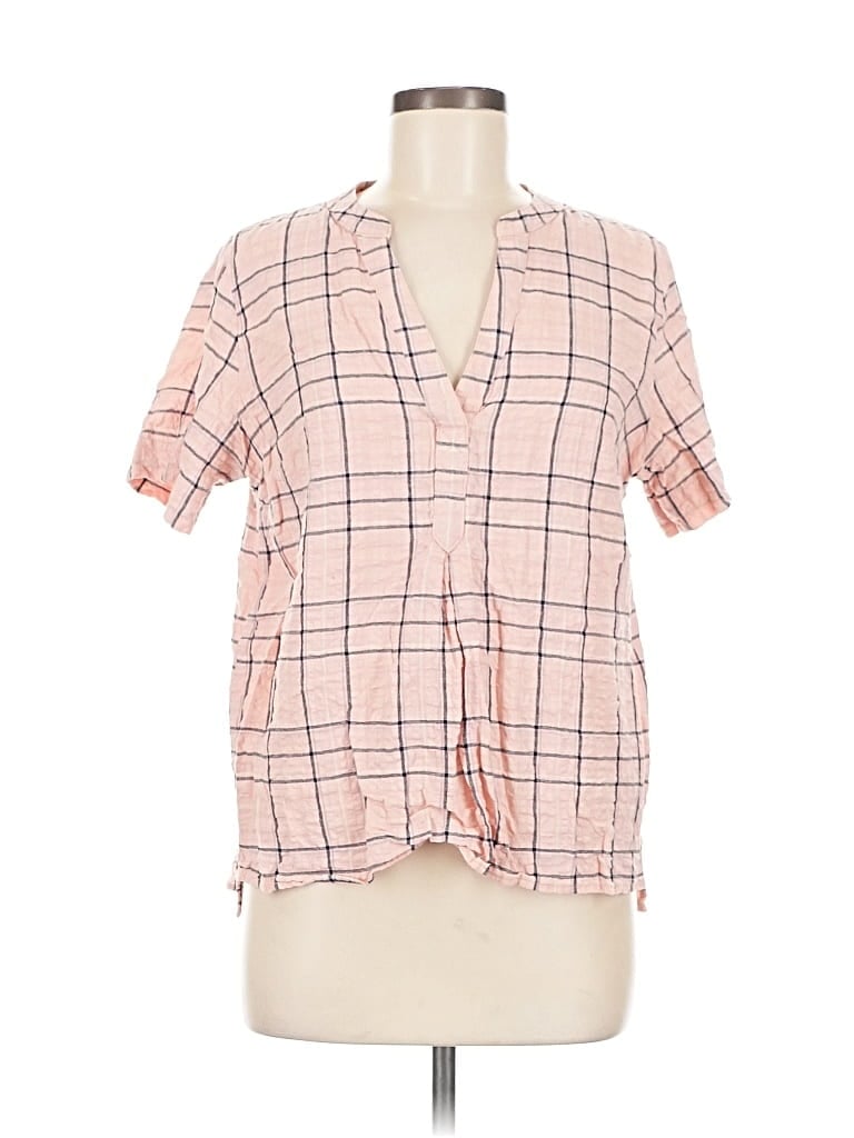 Pre-owned Gloria Vanderbilt Short Sleeve Blouse In Pink