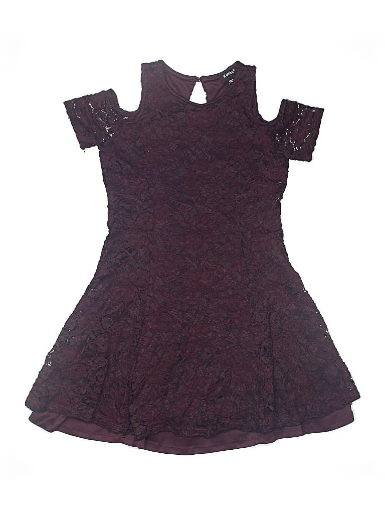 Click to view more detailed imagery on our partner's website Pre-owned Zunie Kids' Dress In Burgundy