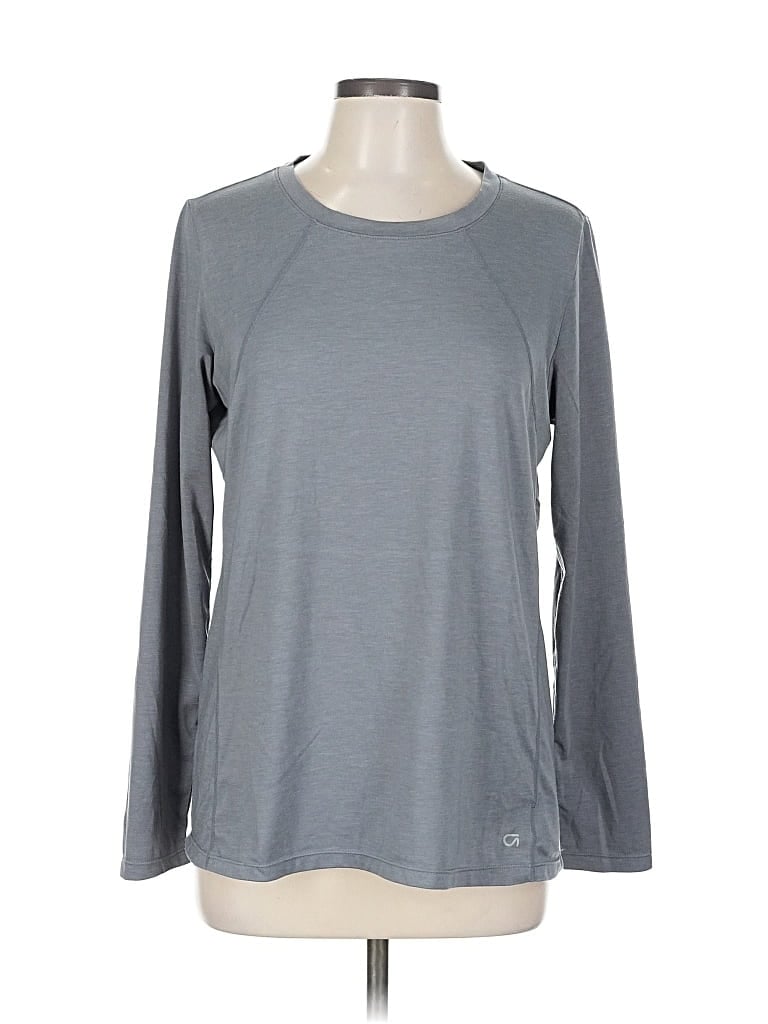 Pre-owned Gap Fit Long Sleeve T-shirt In Gray