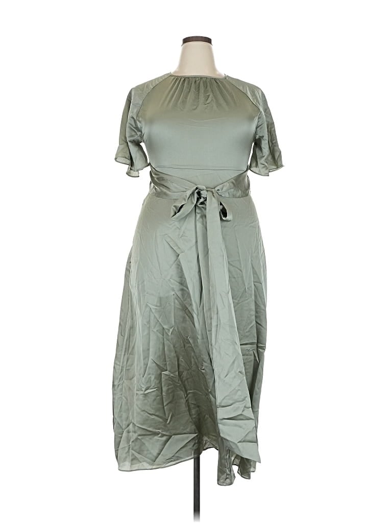 Jj's House Casual Dress In Green