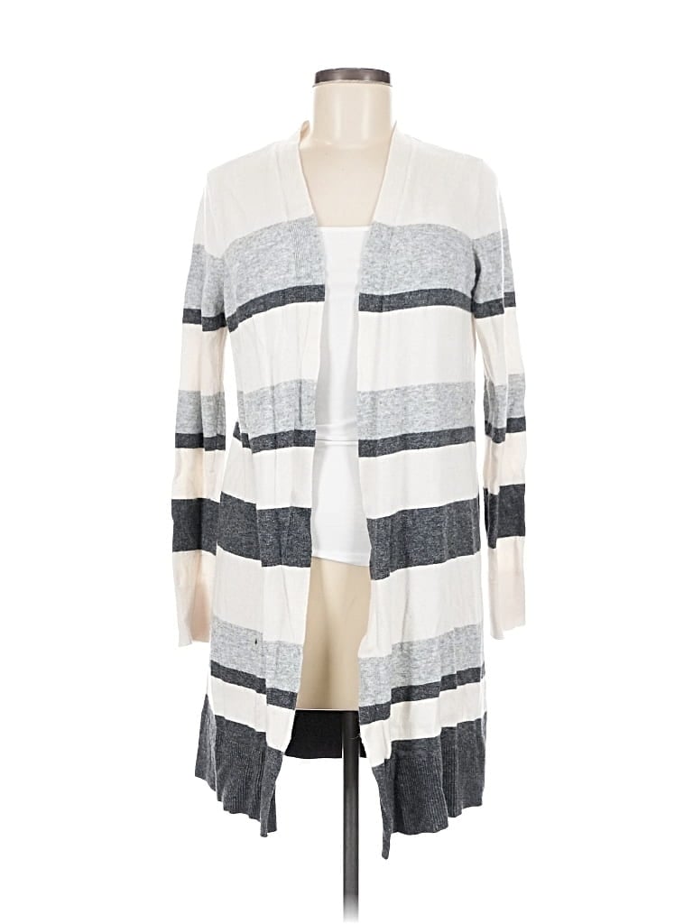 Pre-owned Ann Taylor Loft Cardigan Sweater In Gray