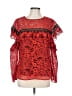 Red Carter 100% Polyester Red 3/4 Sleeve Blouse Size L - photo 1