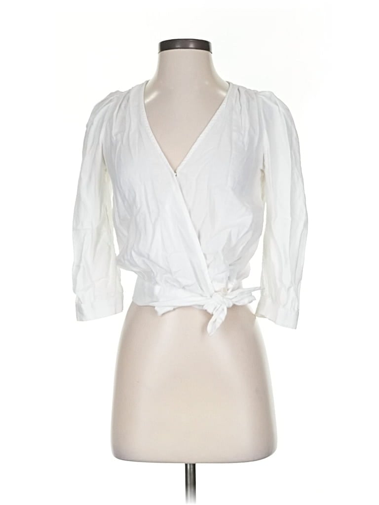 Click to view more detailed imagery on our partner's website Pre-owned Madewell 3/4 Sleeve Blouse In White
