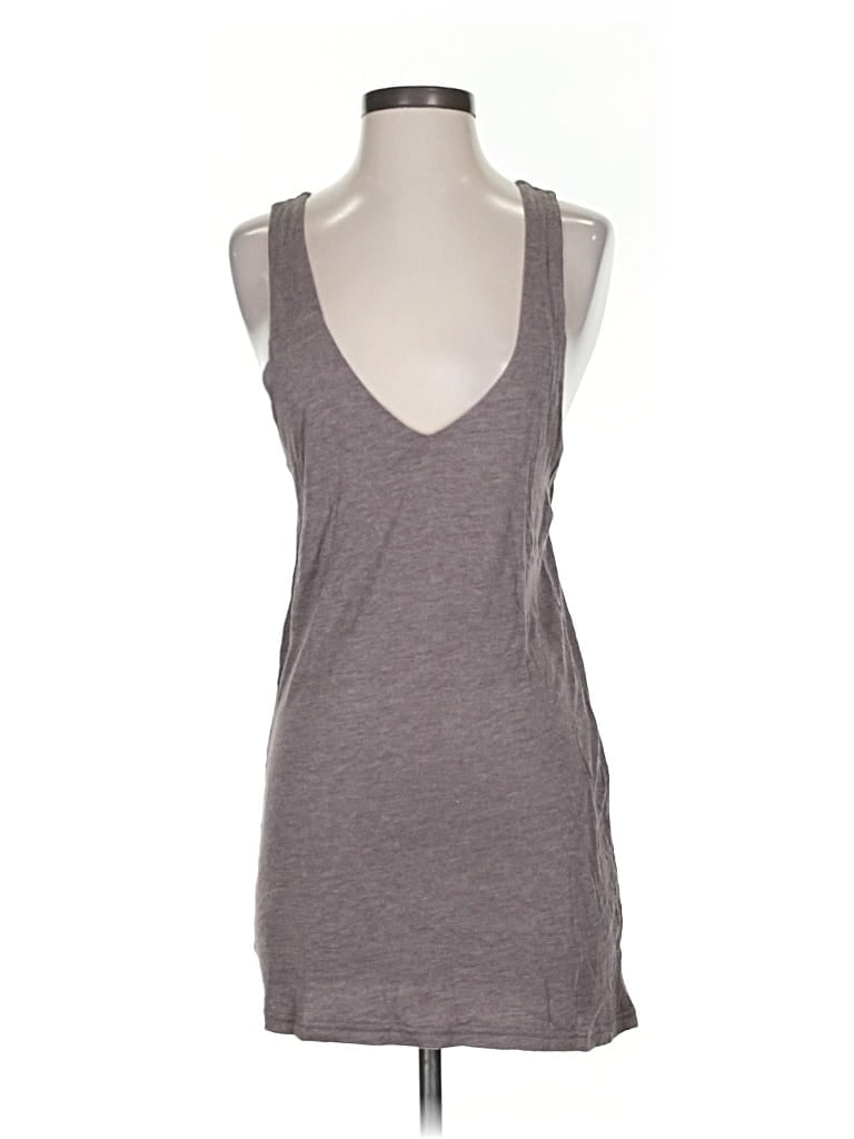 Pre-owned Stem Tank Top Gray Plunge Neckline Tops