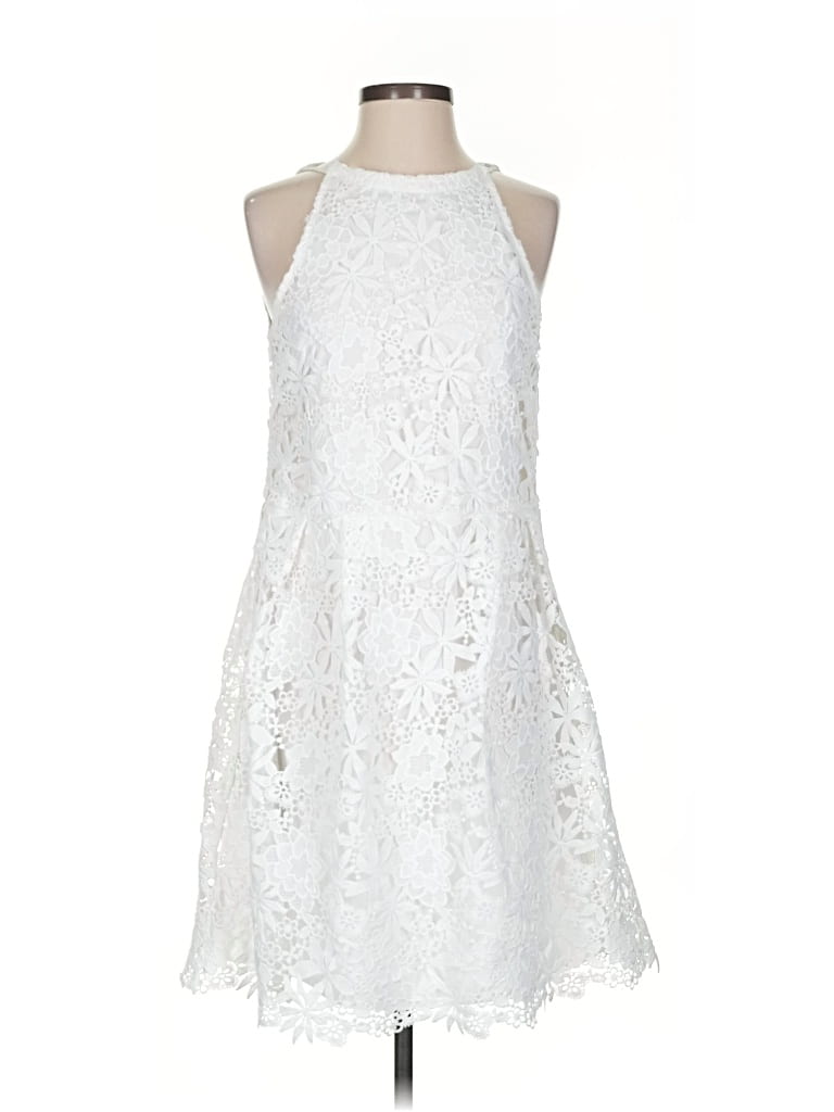 Pre-owned Zara Basic Cocktail Dress In White