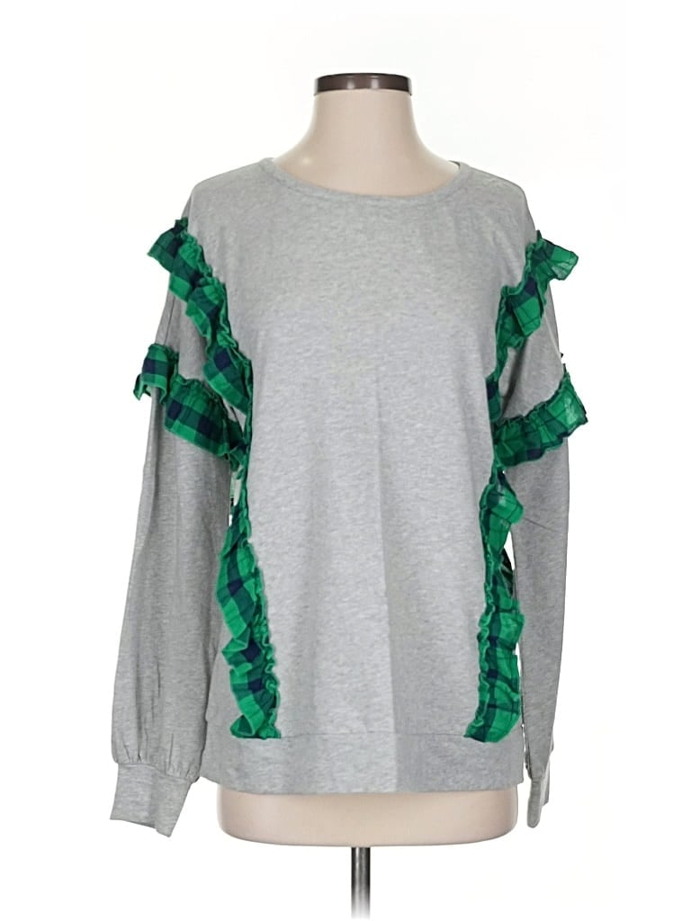 Pre-owned Crown & Ivy Sweatshirt In Silver