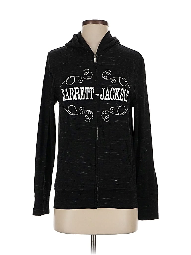 Pre-owned Assorted Brands Zip Up Hoodie In Black