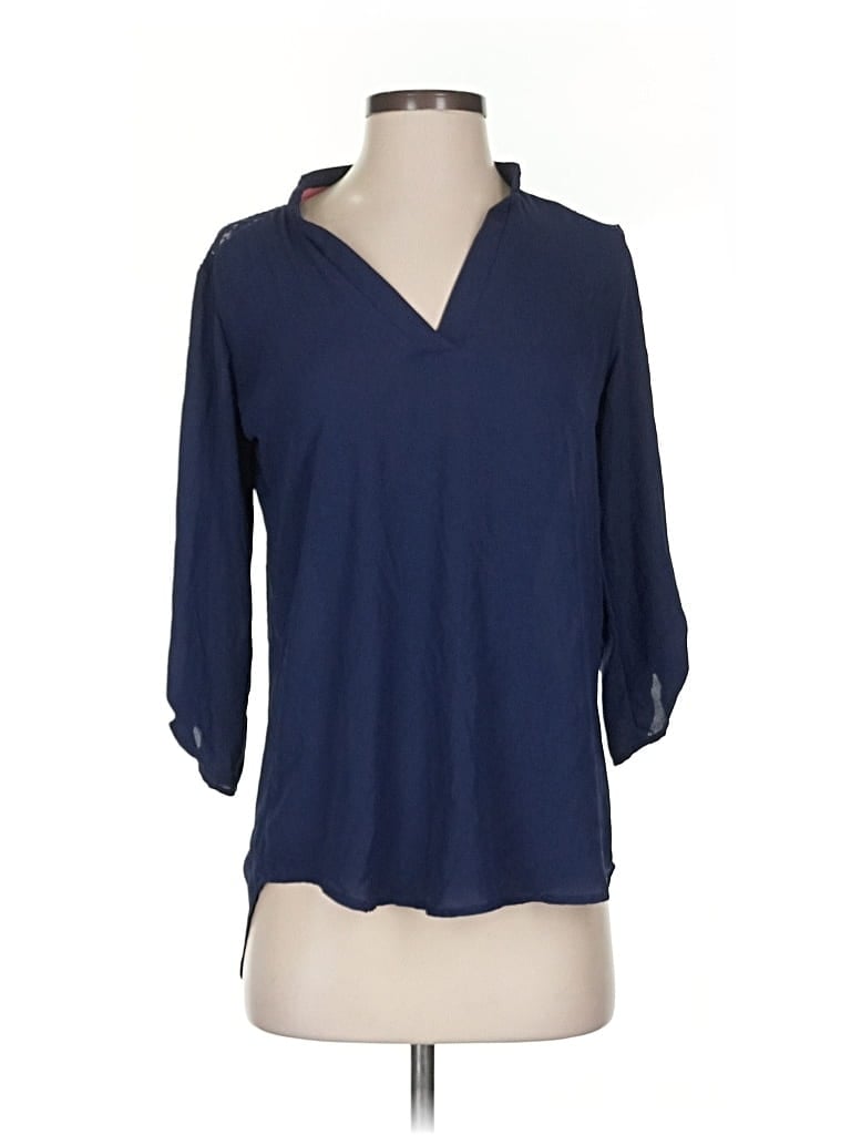 Pre-owned Jolt 3/4 Sleeve Blouse In Blue