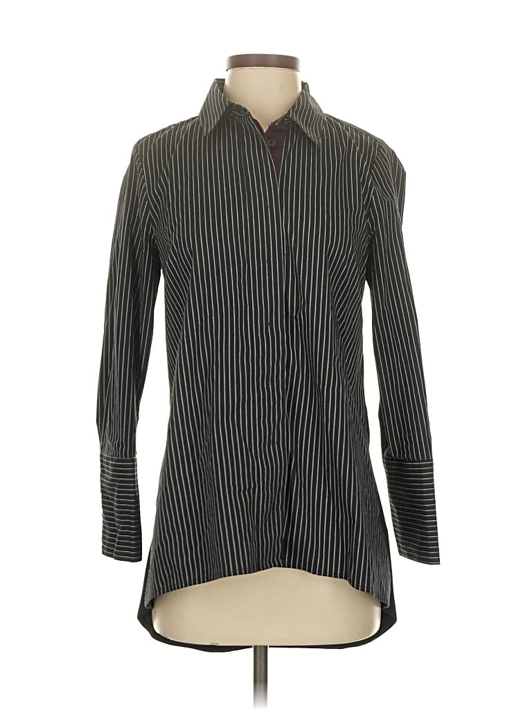 Pre-owned Soft Surroundings Long Sleeve Blouse In Gray