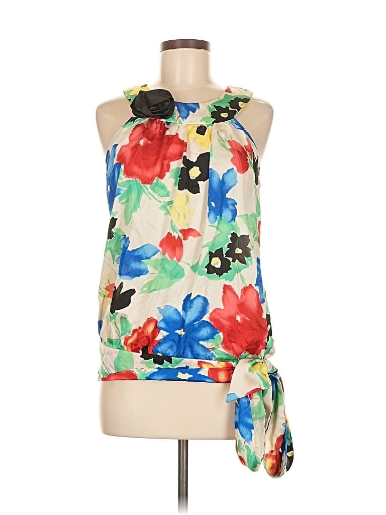 Pre-owned Romeo & Juliet Couture Tank Top Blue Halter Neckline Tops