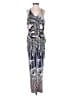 Topshop 100% Polyester Graphic Gray Jumpsuit Size 0 - photo 1