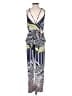 Topshop 100% Polyester Graphic Gray Jumpsuit Size 0 - photo 2